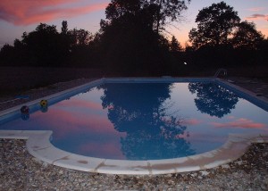 La Roche - Sunset over the Swimming Pool