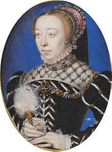 Catherine-de-Medici 31 Mar 1547 - 10 Jul 1559, portrait attributed to Francois Clouet